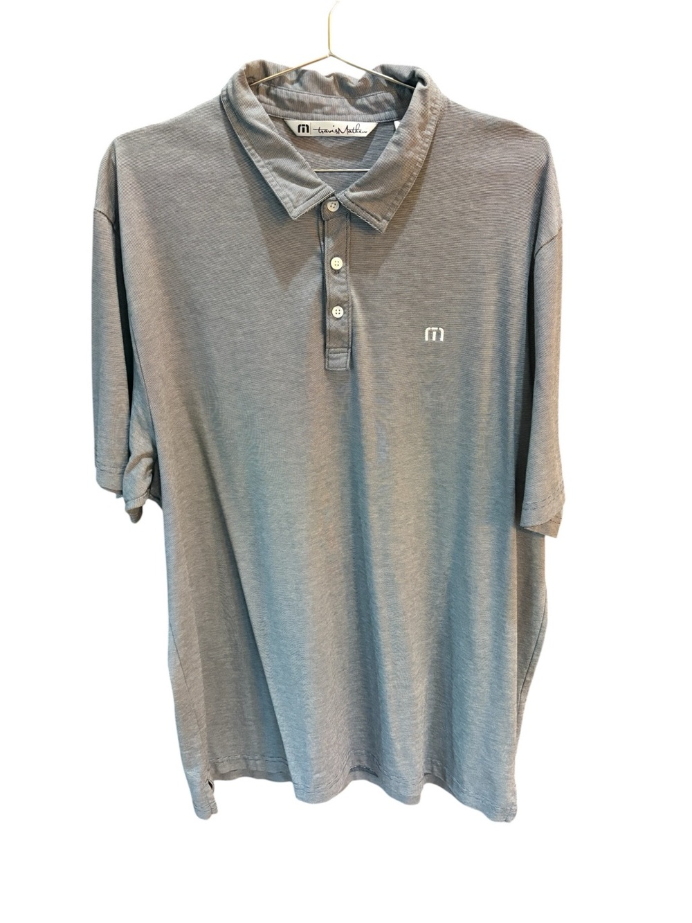 Travis Mathew The Zinna Polo Pima Cotton Heather Grey Polo Shirt Size XXL